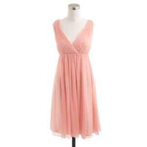 Peach J. Crew Chiffon Dress